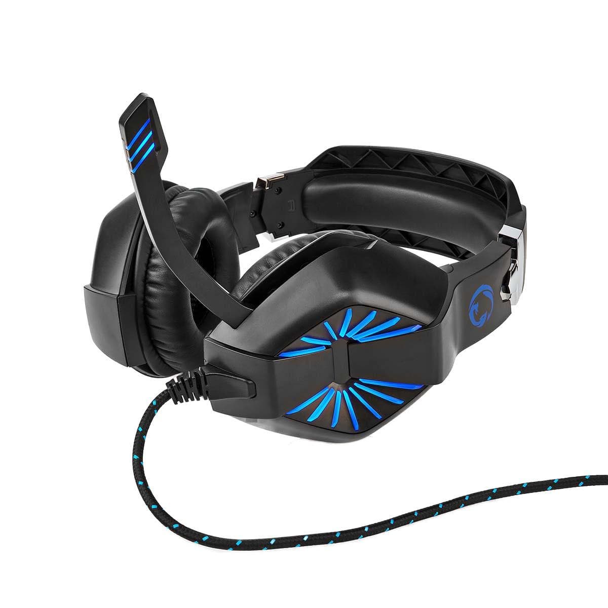 Casque de jeu, éclairage LED supra-auriculaire