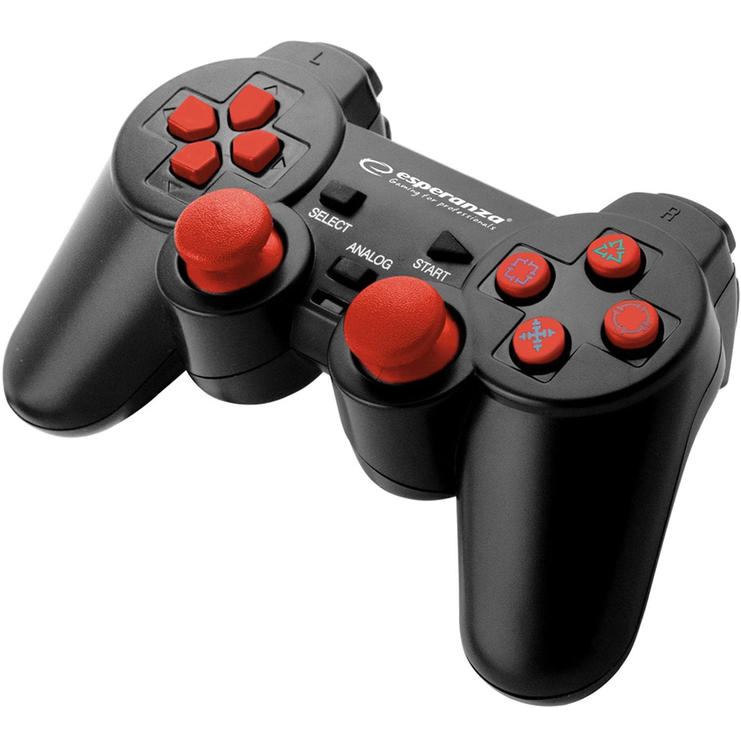 Esperanza - Manette filaire - Corsair - Noir / Rouge