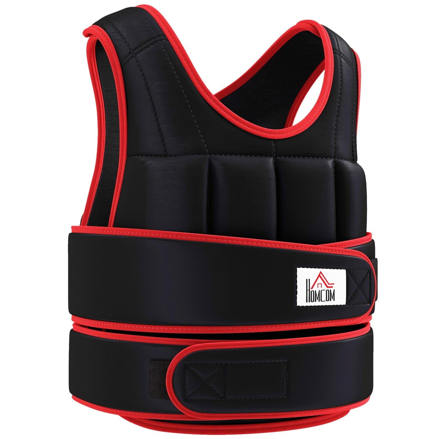 Gilet d'entraînement réglable 20 kg noir/rouge