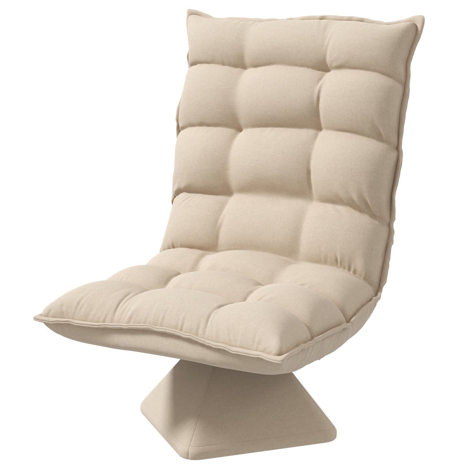 Verstellbarer gepolsterter Bodenstuhl Beige