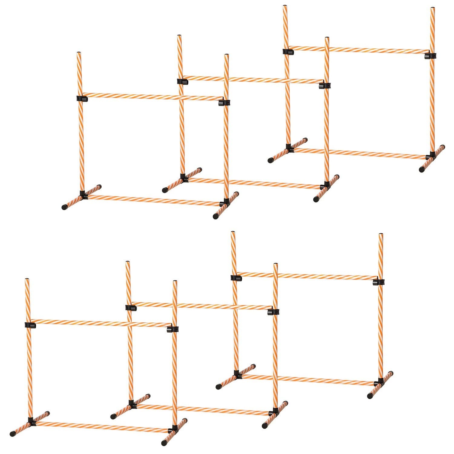 Agility Set Chiens avec Bâtons Tressés Orange