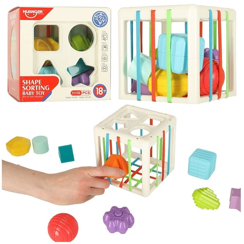 Bunter Sortierer mit Gummibändern und Blöcken