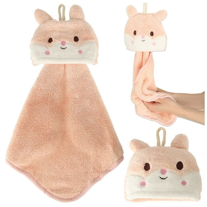 Serviette bébé douce motif lapin, 42x25 cm