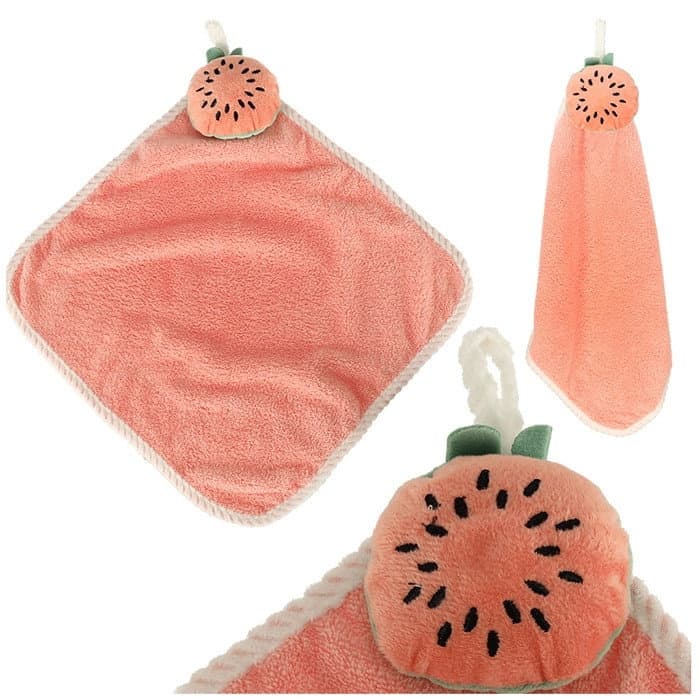 Rosa Babyhandtuch mit Wassermelonenmotiv, weich