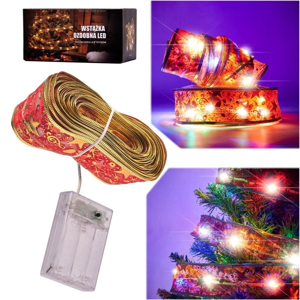 Bande LED à piles 10m décoration de Noël