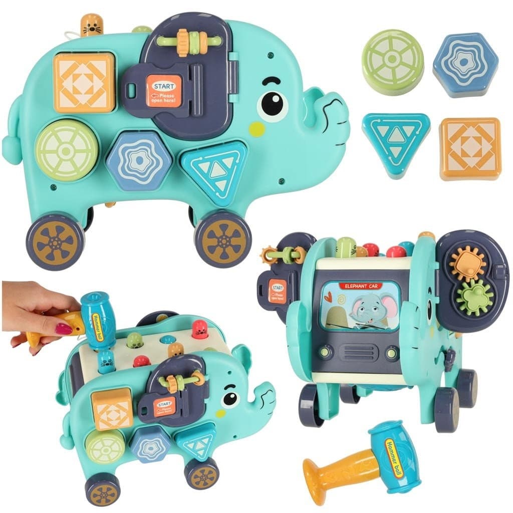 Trieur d'éléphants Montessori avec marteau 26 cm