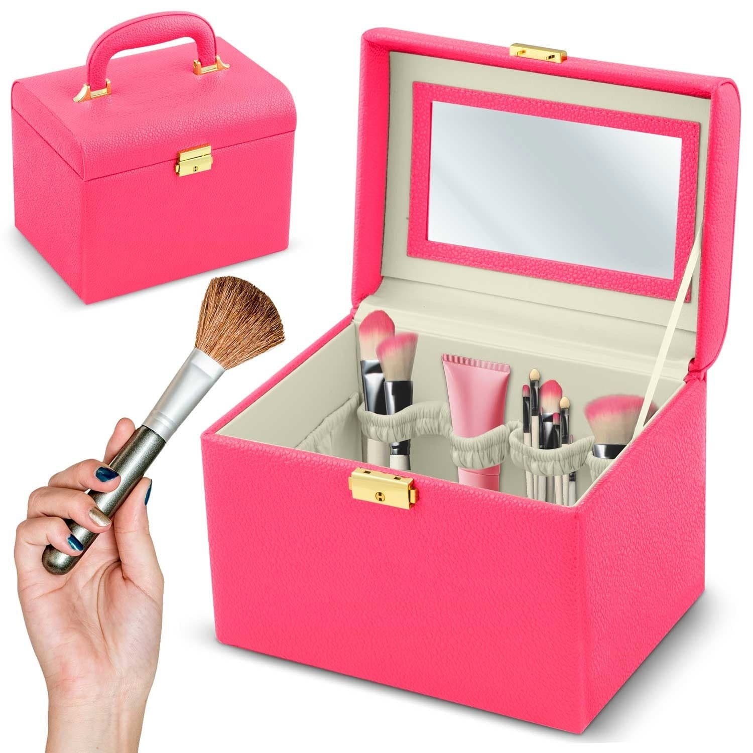 Trousse à maquillage luxueuse rose Massido MS-706