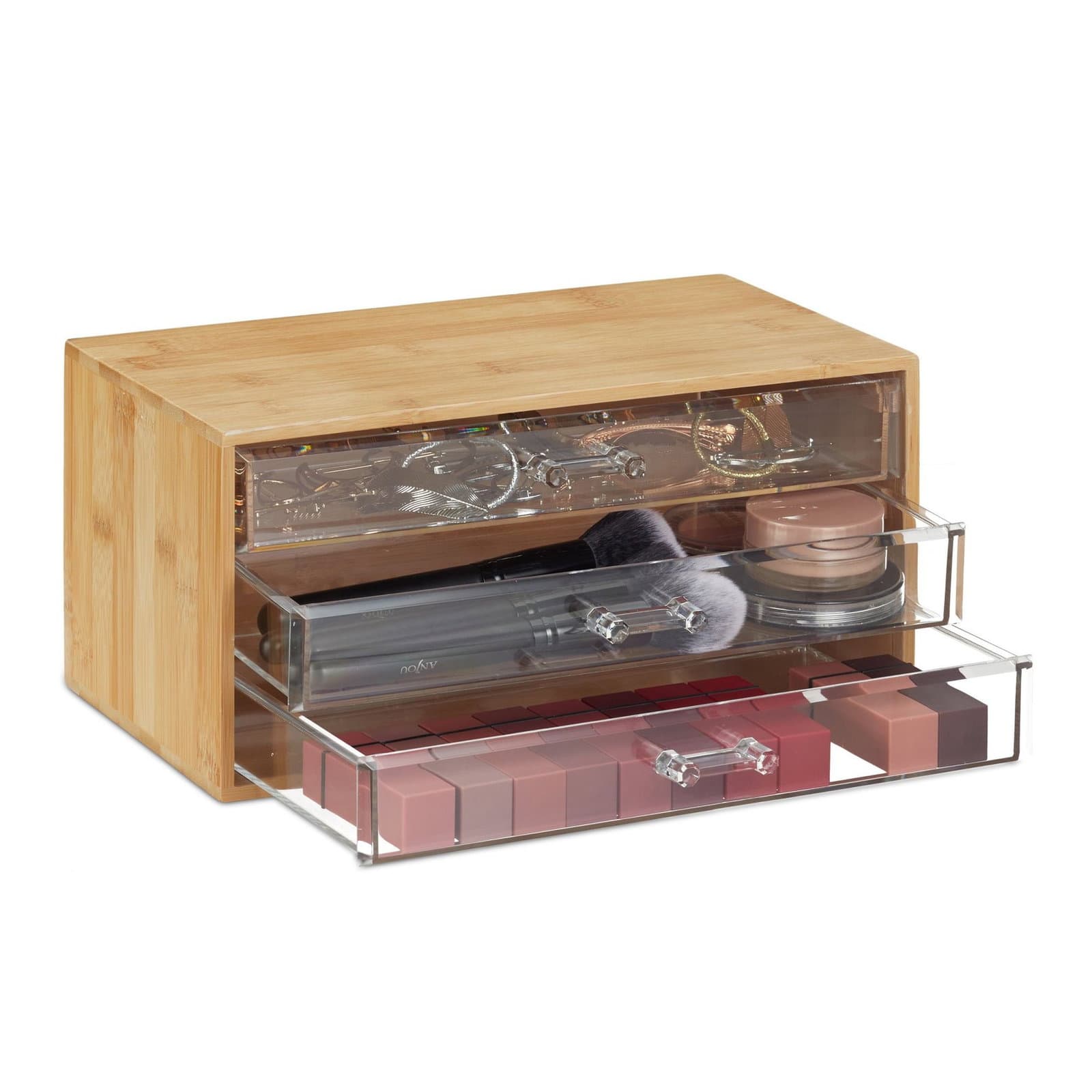 Organizzatore per il trucco in bambù