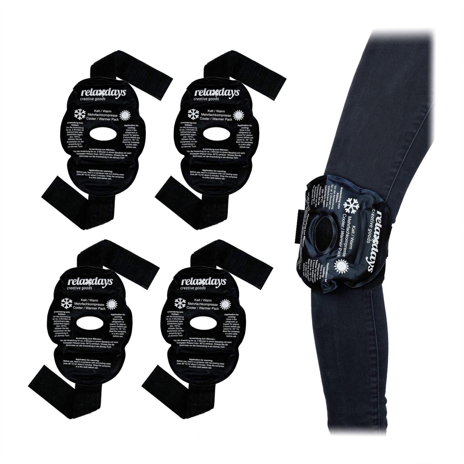 set di 4 ginocchiere nere