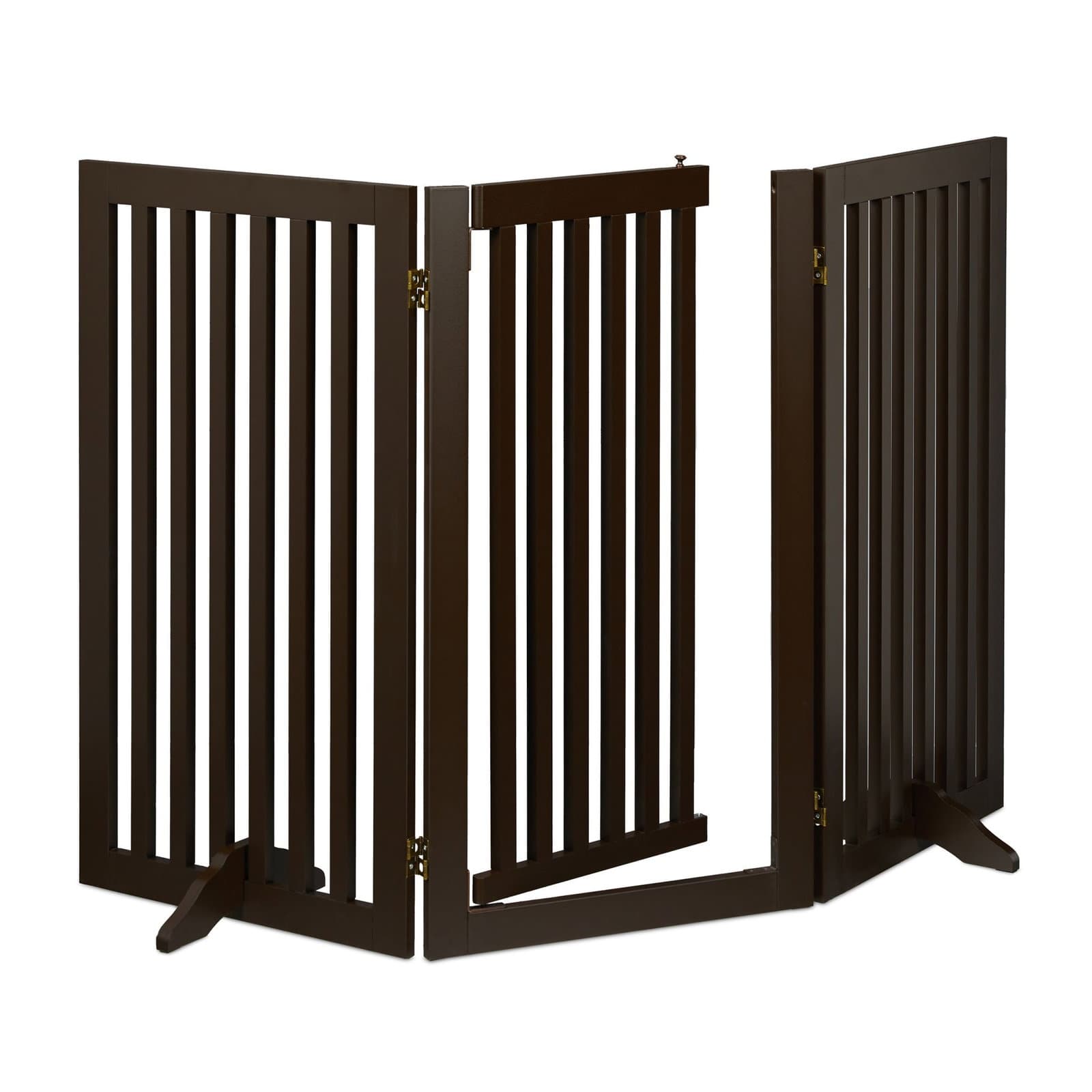 Cancello di sicurezza marrone con anta 92 cm