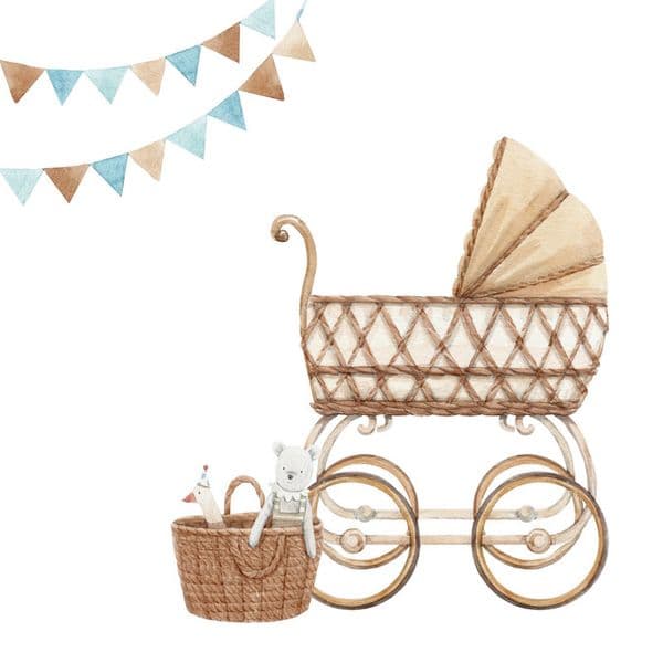 Serv. welcome baby 33x33cm