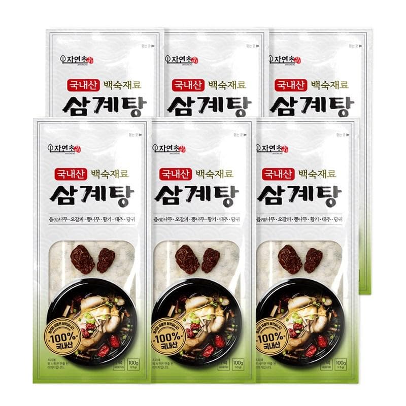 Natürliche Kräuter-Samgyetang-Kräutermedizin-Zutaten, 100g, 6 Stück