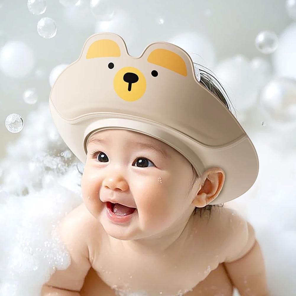 Baby Shampoo Hut Wasserdicht Verstellbar Badekappe mit 3D Ergonomischer Passform Weiche Dichtung Sanfte Badezeit Pflege Haare Waschen Werkzeuge