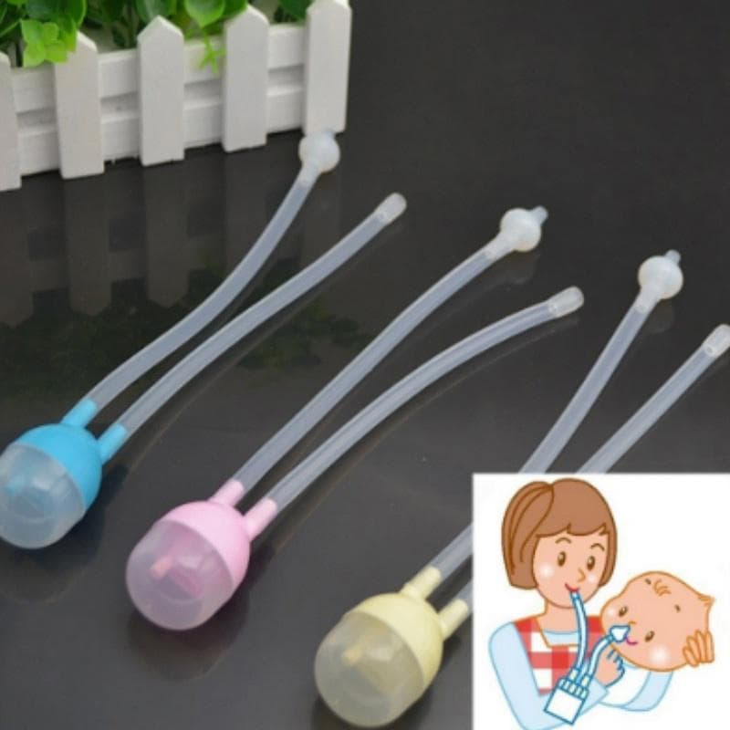 Sicherheit Neugeborenes Baby Nasenreiniger Vakuumsauger Grippeschutz Nasensauger Babypflege gelb