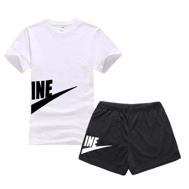 DM clothing Trainingsanzug Herren Set Fitnessanzug Sportanzüge Kurzarm T-Shirt + Shorts Schnelltrocknendes 2-teiliges Set cm rot