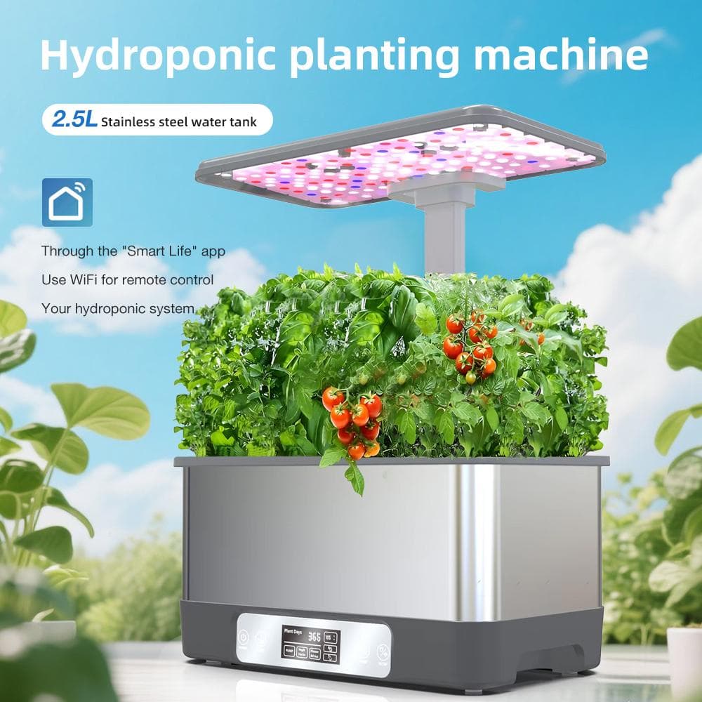 2,5L Tuya WiFi Hydroponik Pflanzenzuchtsystem Kit Intelligente LED 8 Wachstumsleuchten Automatisches Pflanzen Gartenbox Garten Pflanzgefäß