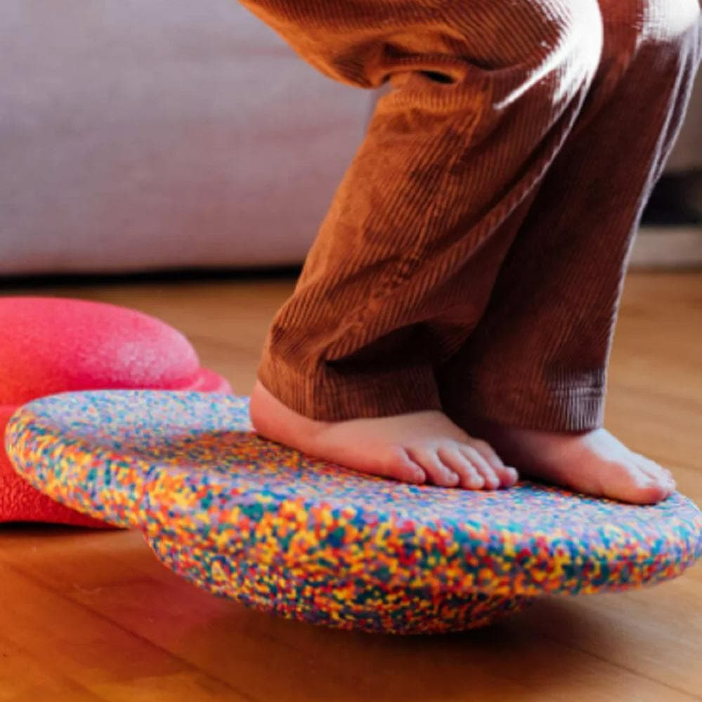 Kindertraining Gleichgewicht Balance Board Kindergarten Frühe Bildung Zentrum Training Gleichgewicht Trittsteine Über den Fluss rot/blau