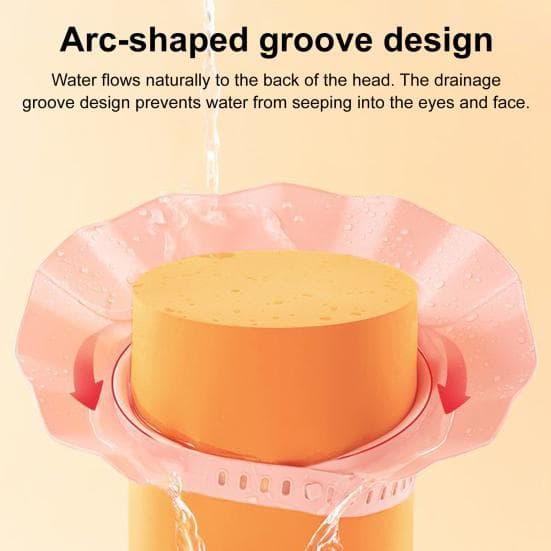 Erwachsene Kinder Duschhaube Schild Verstellbare Bade Kopf Mütze Shampoo Visier Kappe Weich Wasserdicht rosa