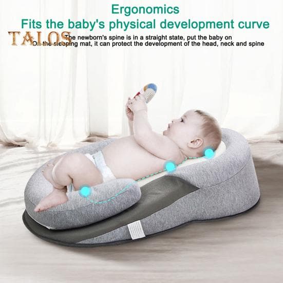 Stützkissen für die Babyfütterung, Säuglingsliege, Refluxkeil mit Sicherheitsgurt, Baby-Stillkissen für die Flaschenfütterung, tragbares