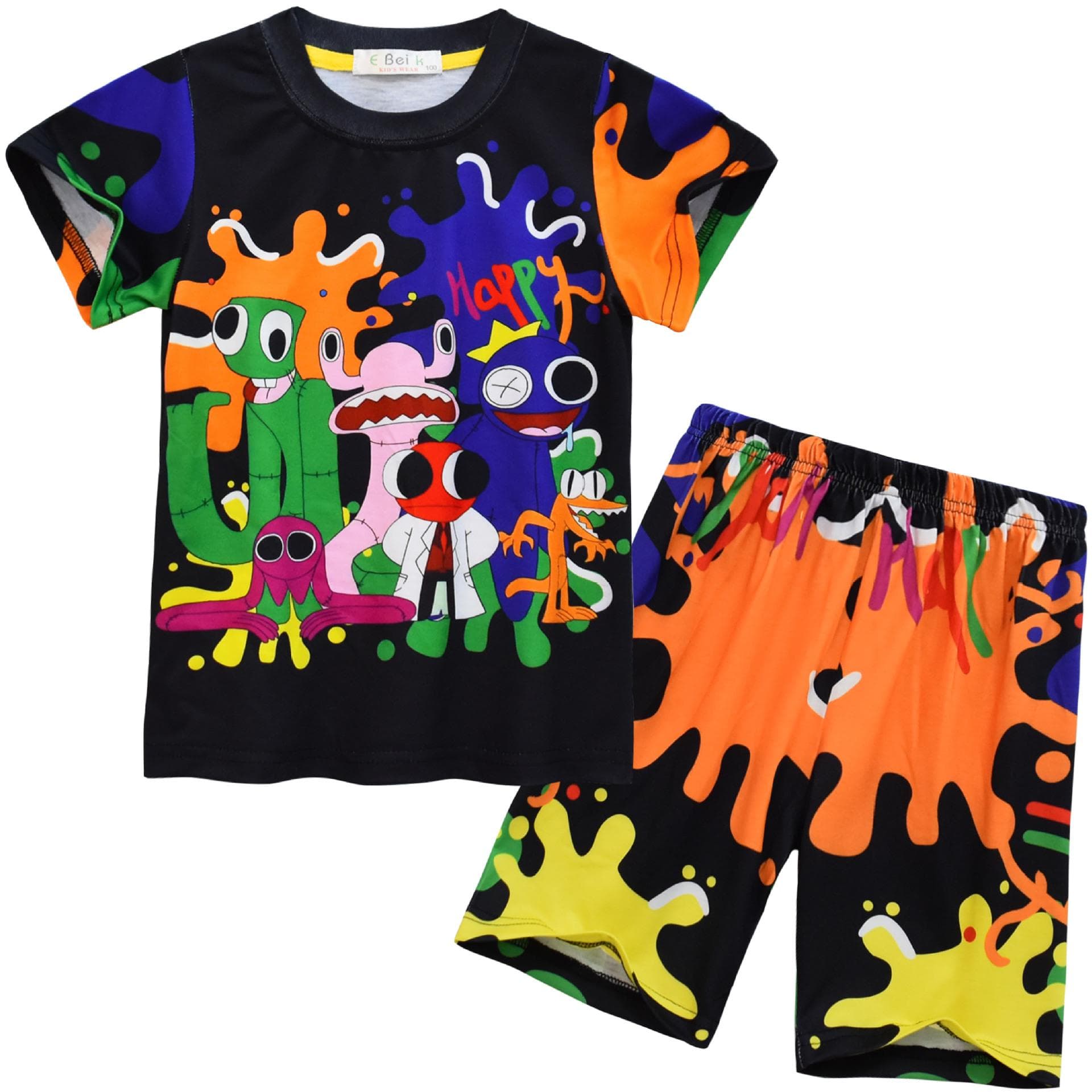 Neue Spiel Regenbogen Freunde Junge Pamajas Set Set Sommer Cartoons Kinder Kleidung Kinder Pyjamas Hause Service Outfit Anzug 4-9Y cm