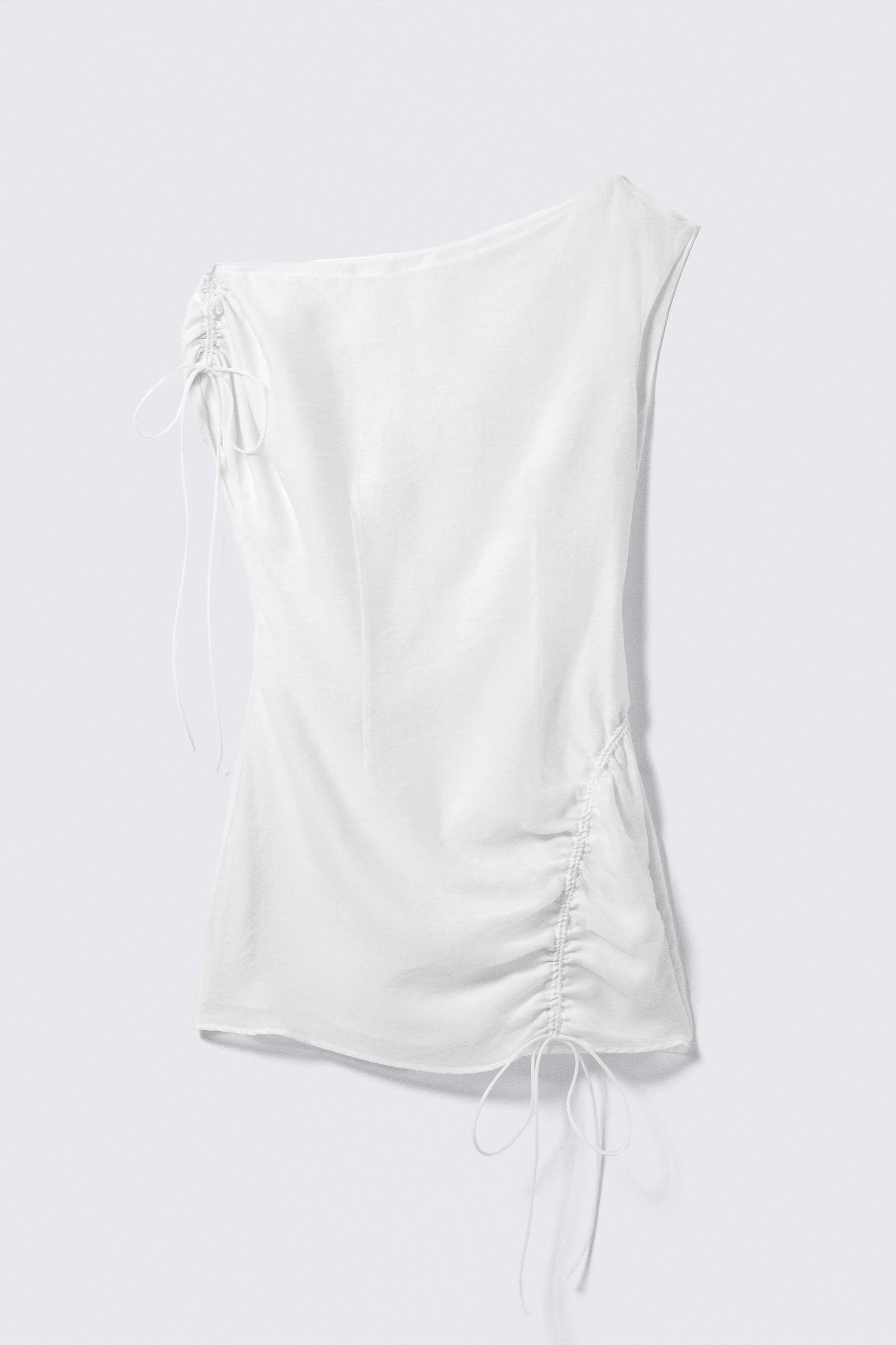 Asymmetric Draped Mini Dress
