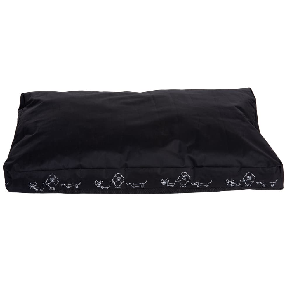 Hundekissen Silhouette schwarz - Grösse L: L 120 x B 80 x H 8 cm