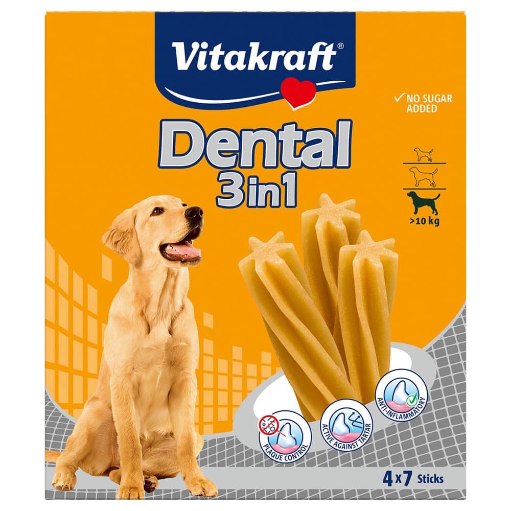 Vitakraft Dental 3in1 medium Multipack - 4 x 180 g