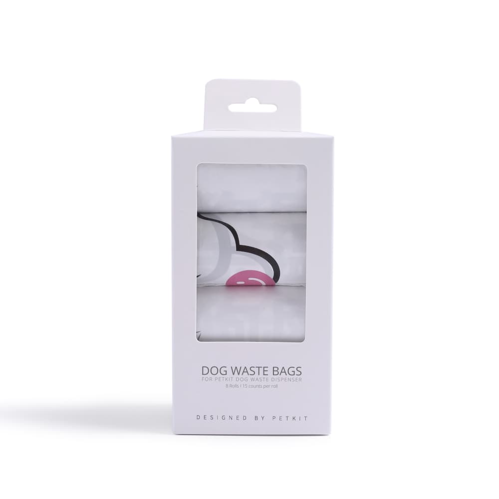 Petkit Hundebeutelspender-Set, weiss - Zubehör: 8 Rollen à 15 Beutel (120 Beutel)