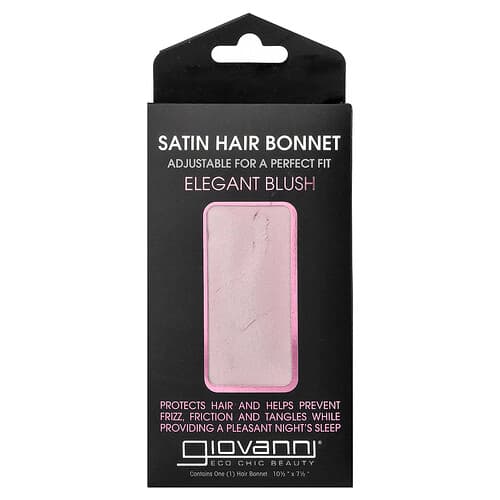 Giovanni, Satin Hair Bonnet, Elegant Blush, 1 Hair Bonnet