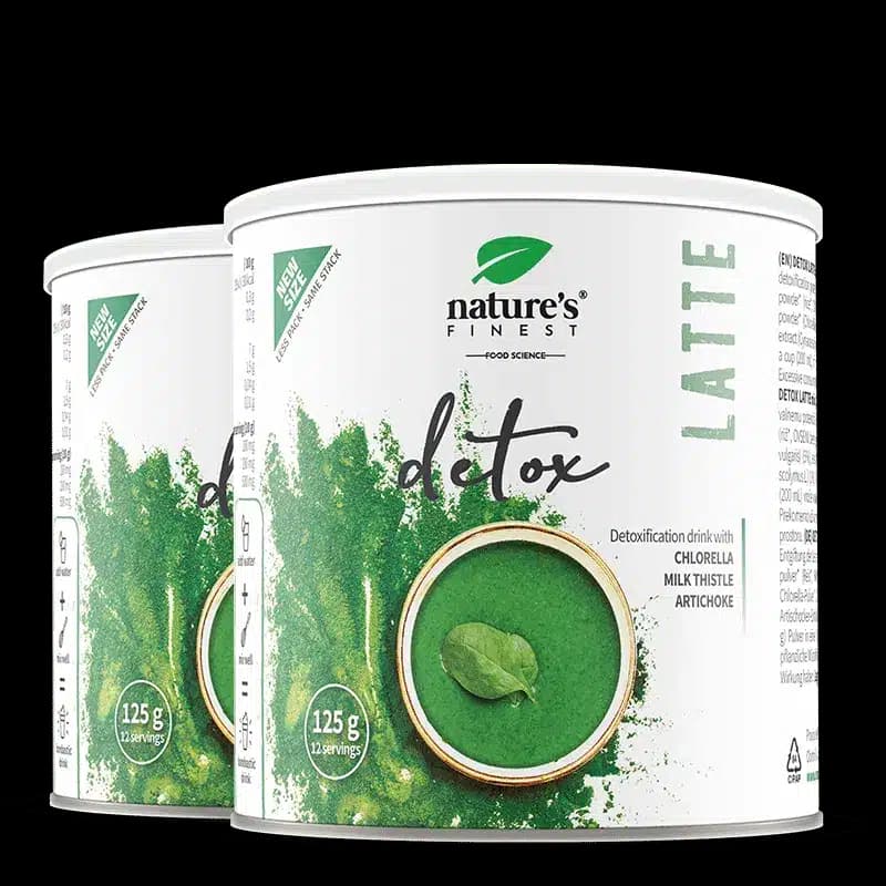 Nature's Finest Detox Latte | Superfood-Detox-Latte zur Körperreinigung | Chlorella + Mariendistel + Artischocke für Verdauung +