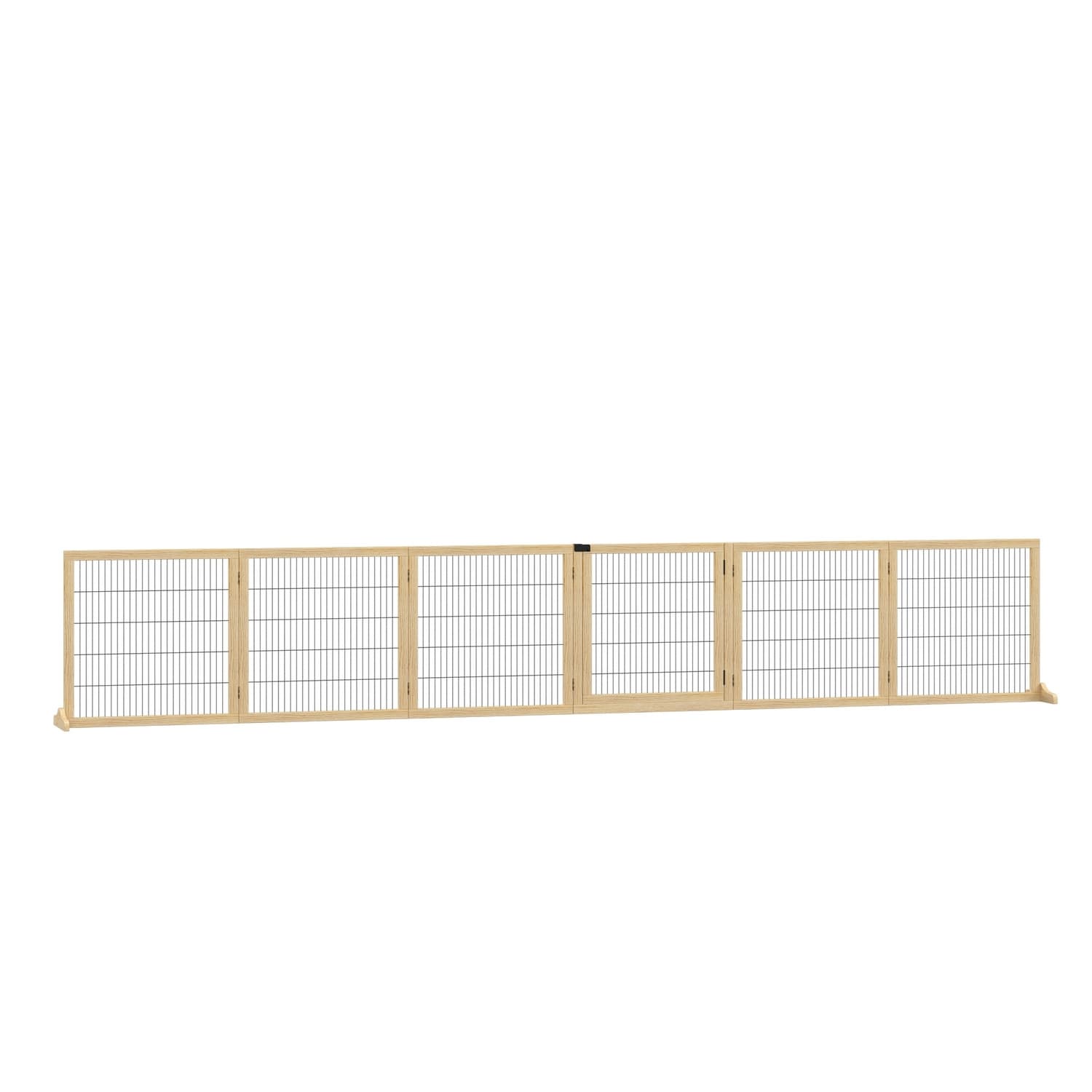 Barrière de sécurité pour chiens, pin/métal, 432x36x70cm