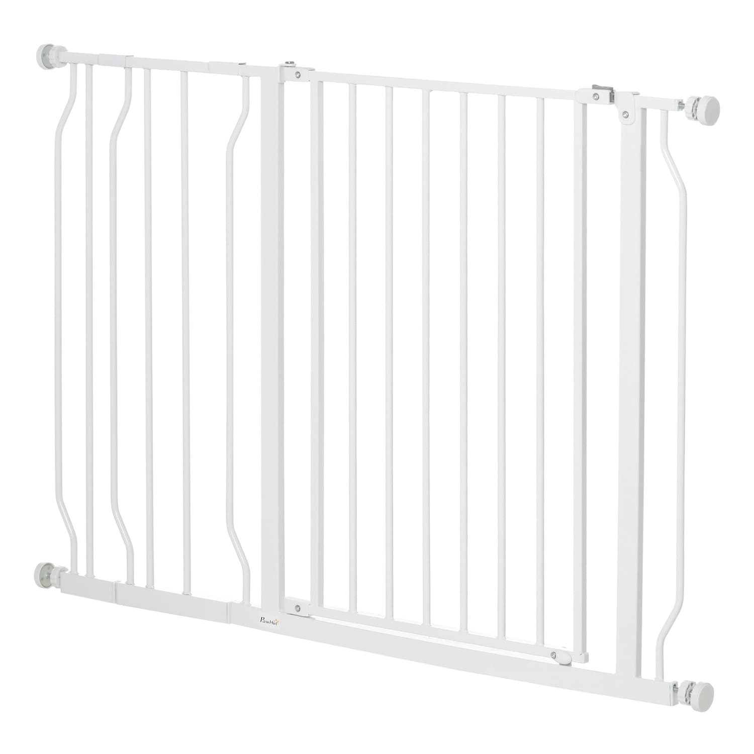 Barrière de porte blanche réglable pour chiens et enfants