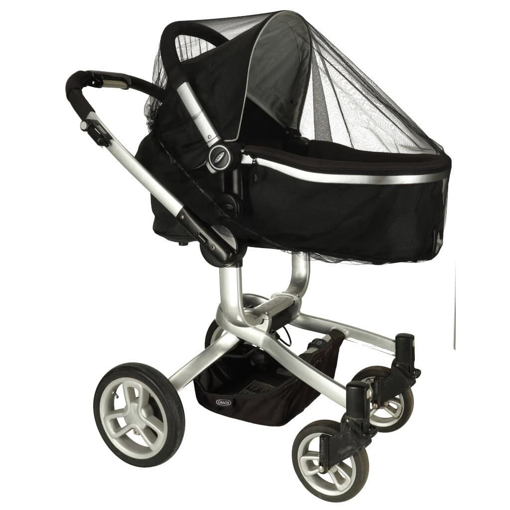 Atmungsaktives schwarzes Moskitonetz für Kinderwagen, 140 cm