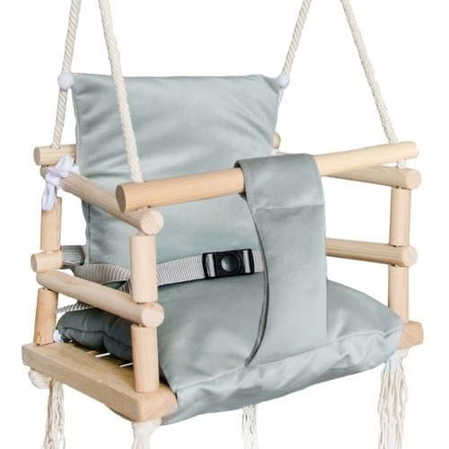 Balançoire pour bébé intérieure/extérieure grise en Cleanaboo®