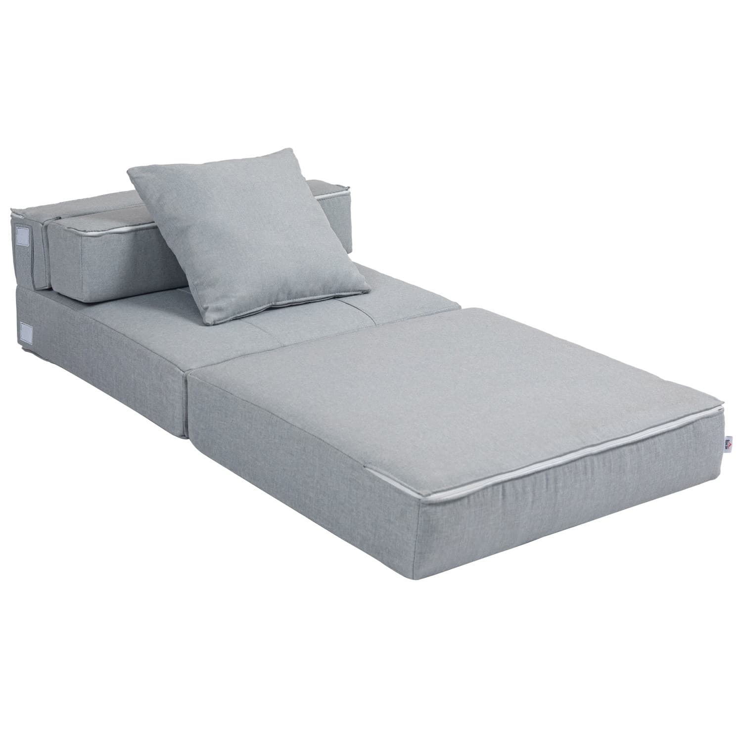 Klappbares 2-in-1-Schlafsofa, hellgrauer Relaxsessel