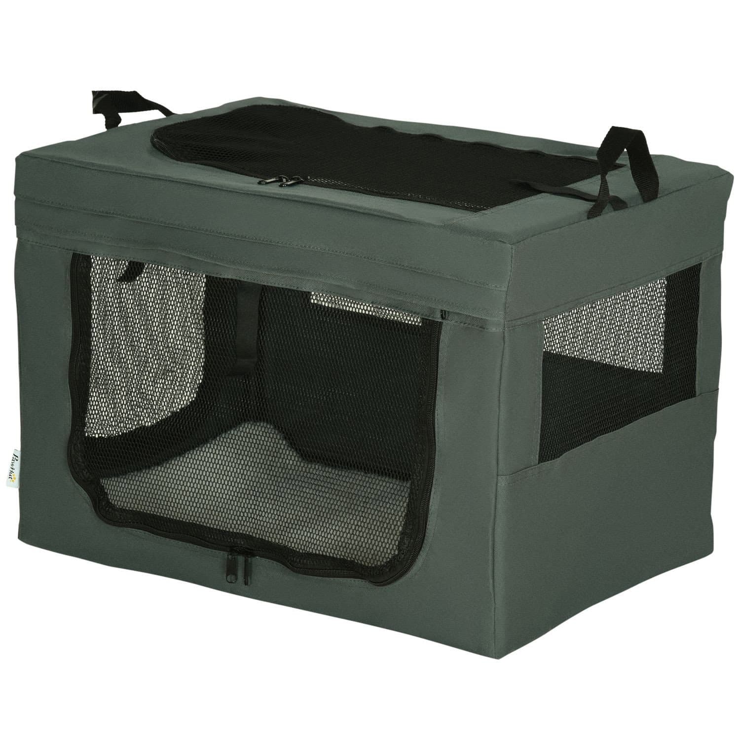 Sac Oxford gris pour chien et chat avec fenêtre en maille