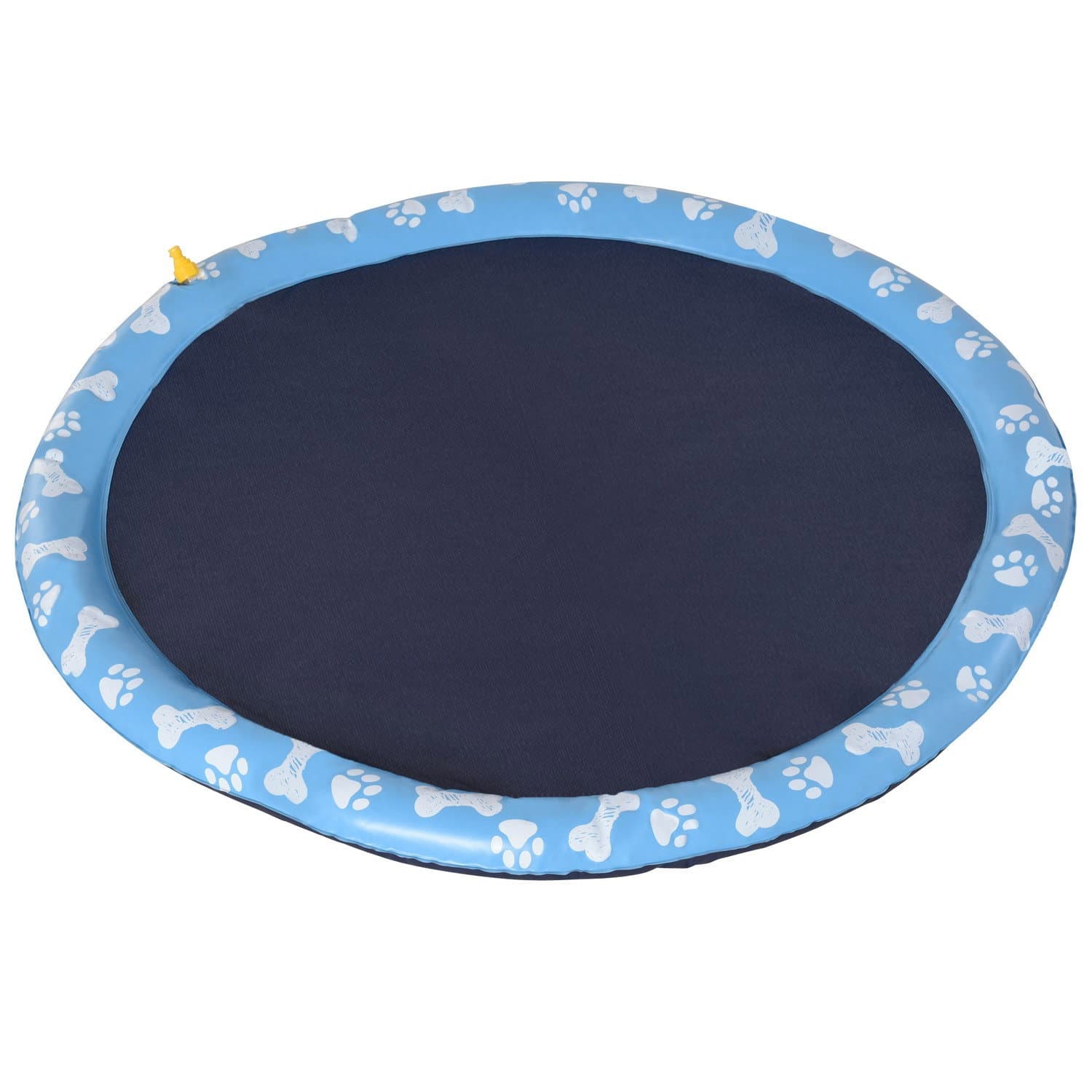 Wassersprinklermatte für Hunde, 150 cm, blau, rutschfest