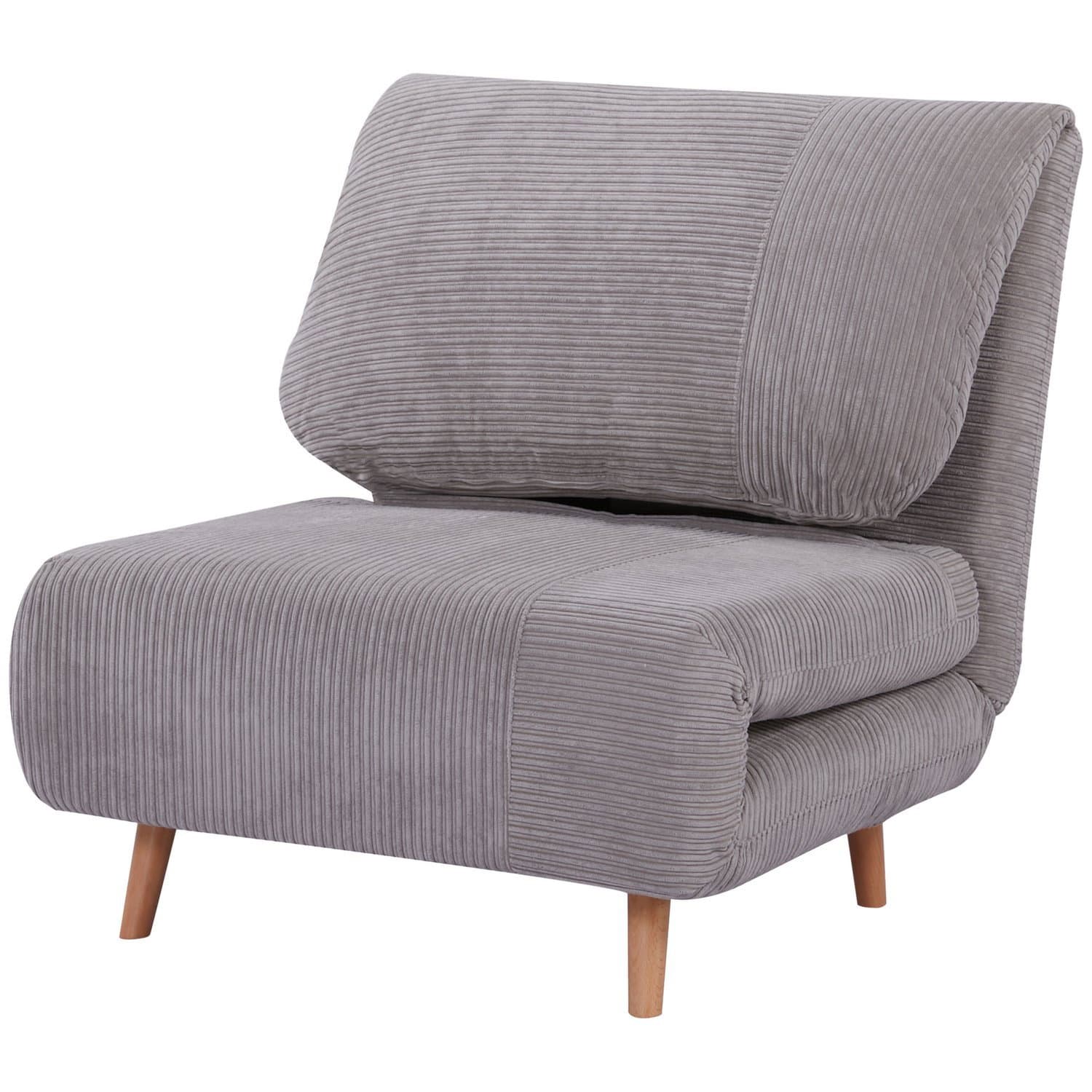 Verstellbares 2-in-1-Schlafsofa aus hellgrauem Polyester