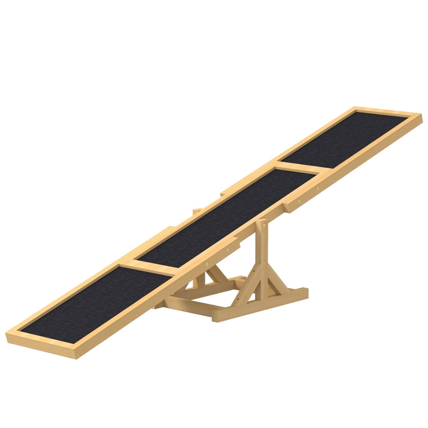 Hundewippe, Hunde Agility Wippe aus Holz, Rutschfest Hunde Agilitäts Rampe für Hunde unter 30 kg, für Balance, 180 x 30 x 30 cm