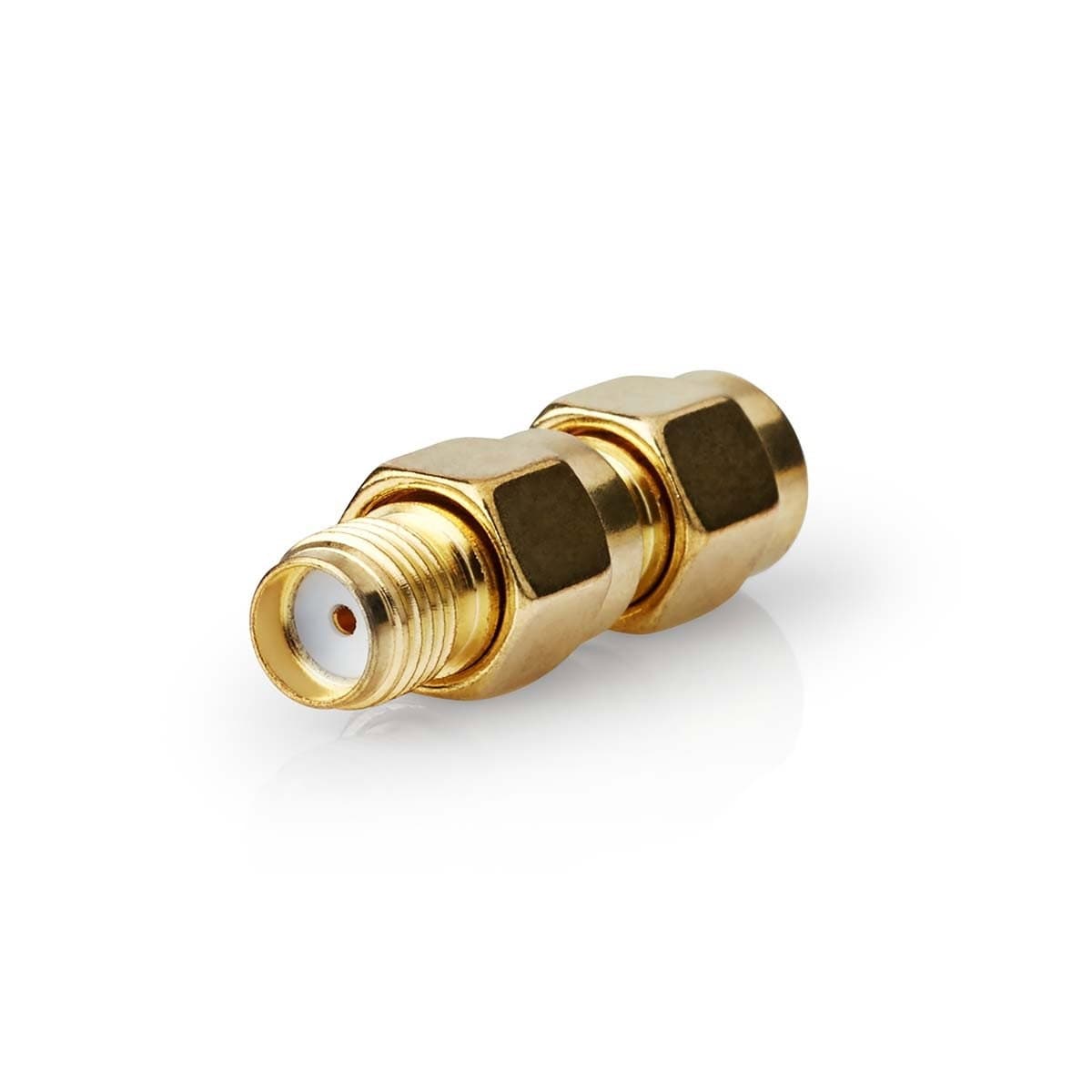 Adaptateur SMA | SMA Male Reverse Polarity | SMA Female | Gold Plated | 50 Ohm | Straight | Copper | Gold | 2 pcs. | Boîte
