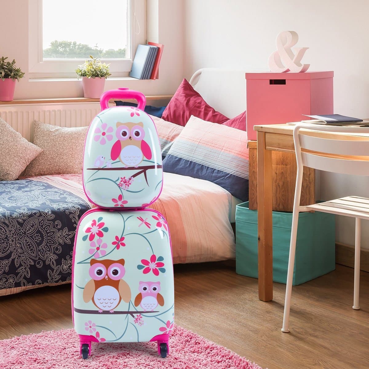 Ensemble valise 2 pièces bagage de voyage valise 16'' + sac à dos 12''