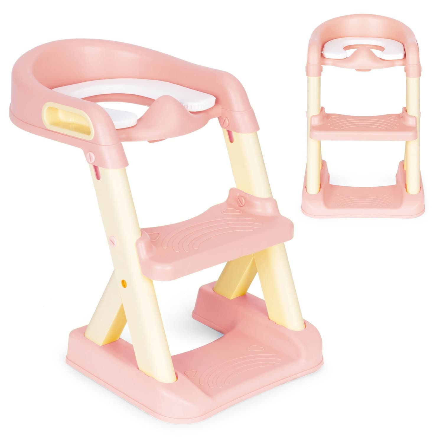 Vasino WC con scaletta scaletta per bambini giallo ECOTOYS