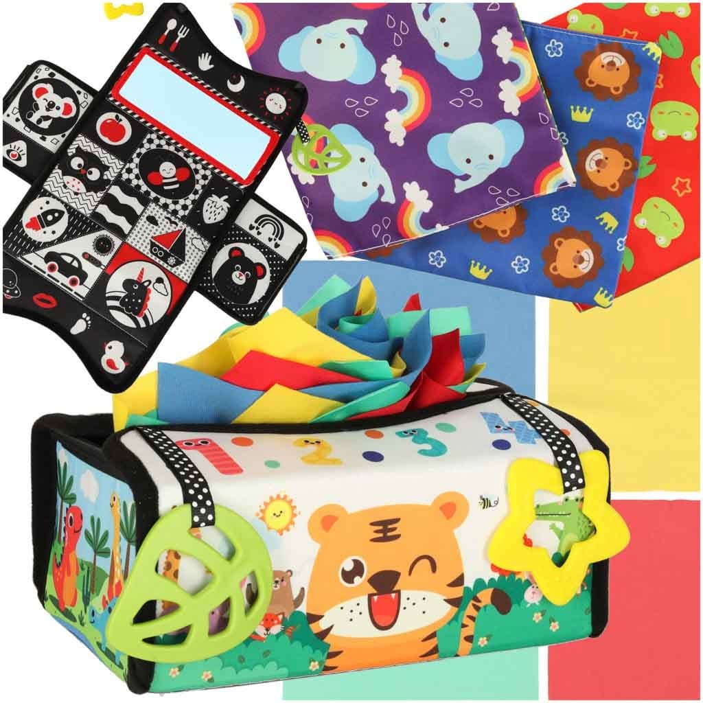Montessori Sortiermatte für Taschentücherboxen 2in1