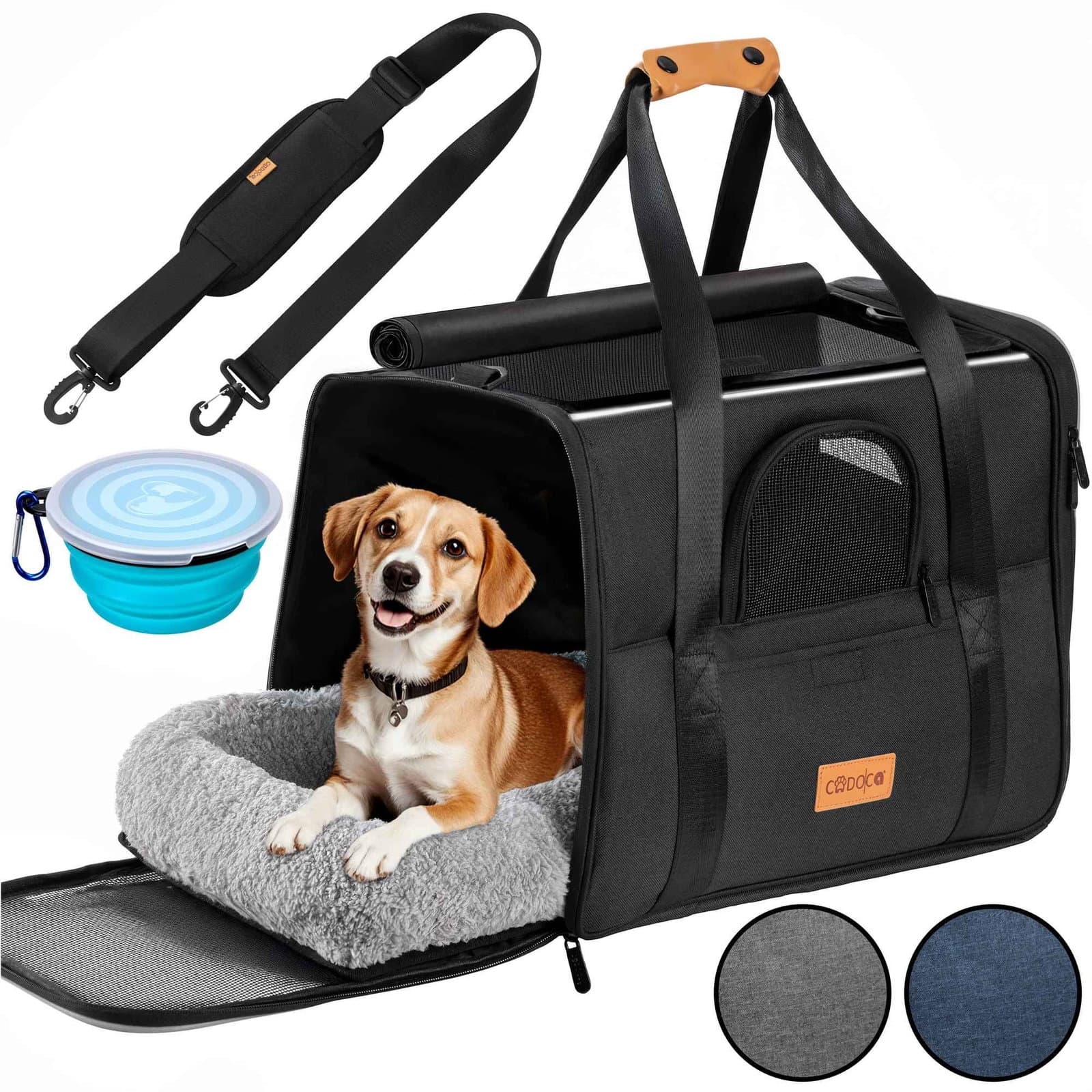 Caisse de transport pour chat anthracite 44 x 34 x 31 cm, jusqu'à 20 kg