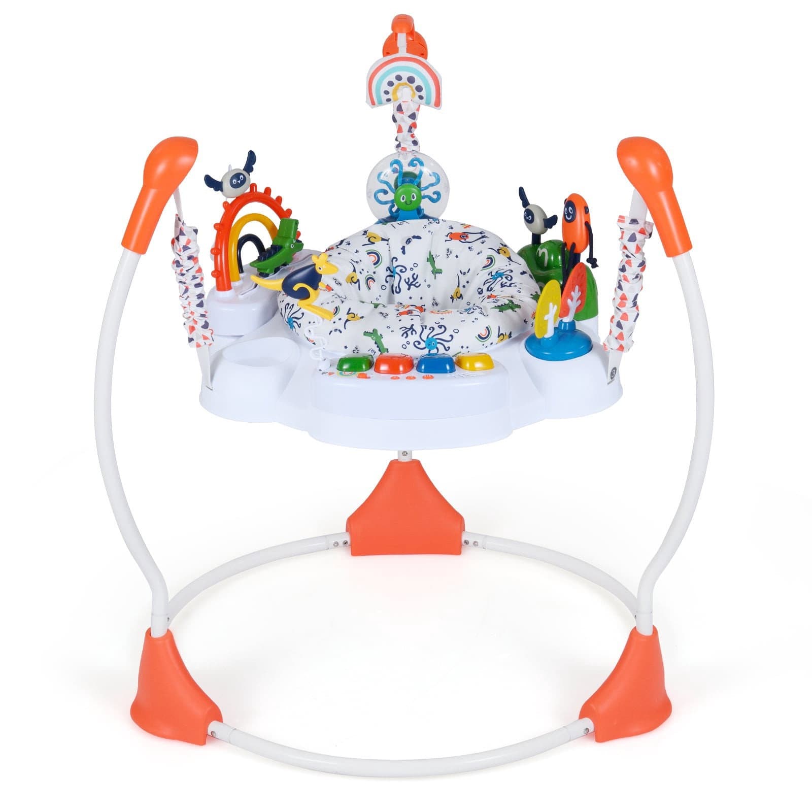 Centro attività per bambini con 6 giocattoli, luci e musica – Arancione
