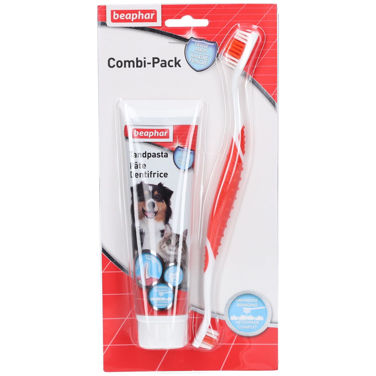 beaphar® Combi-Pack für Hund und Katze: Zahnpasta + Zahnbürste
