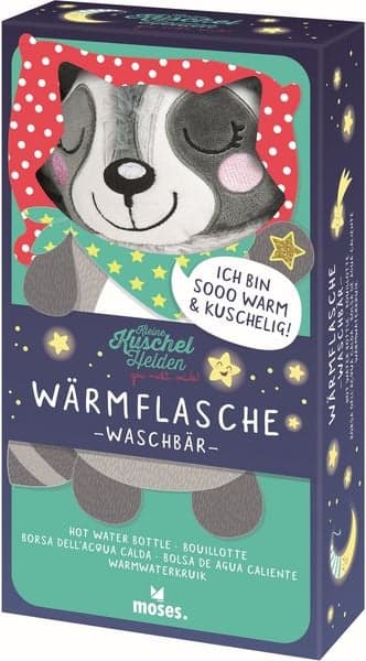 Kleine Kuschelhelden Wärmflasche Waschbär