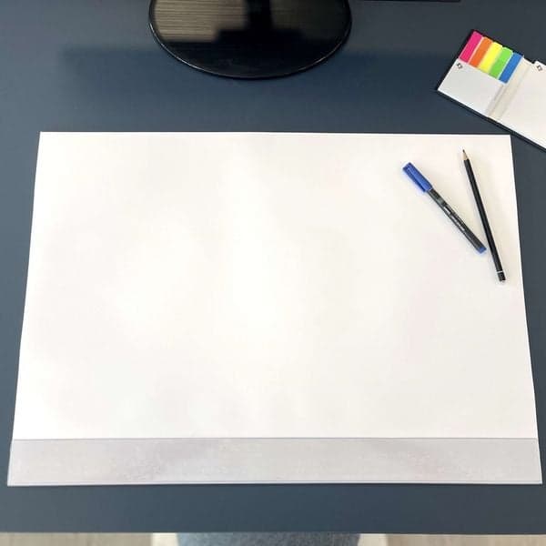 Scriptum Schreibtischunterlage weiss DIN A2 blanko, Malunterlage aus Papier zum Abreißen 2er Set mit je 25 Blatt, 59,4 x 42 cm
