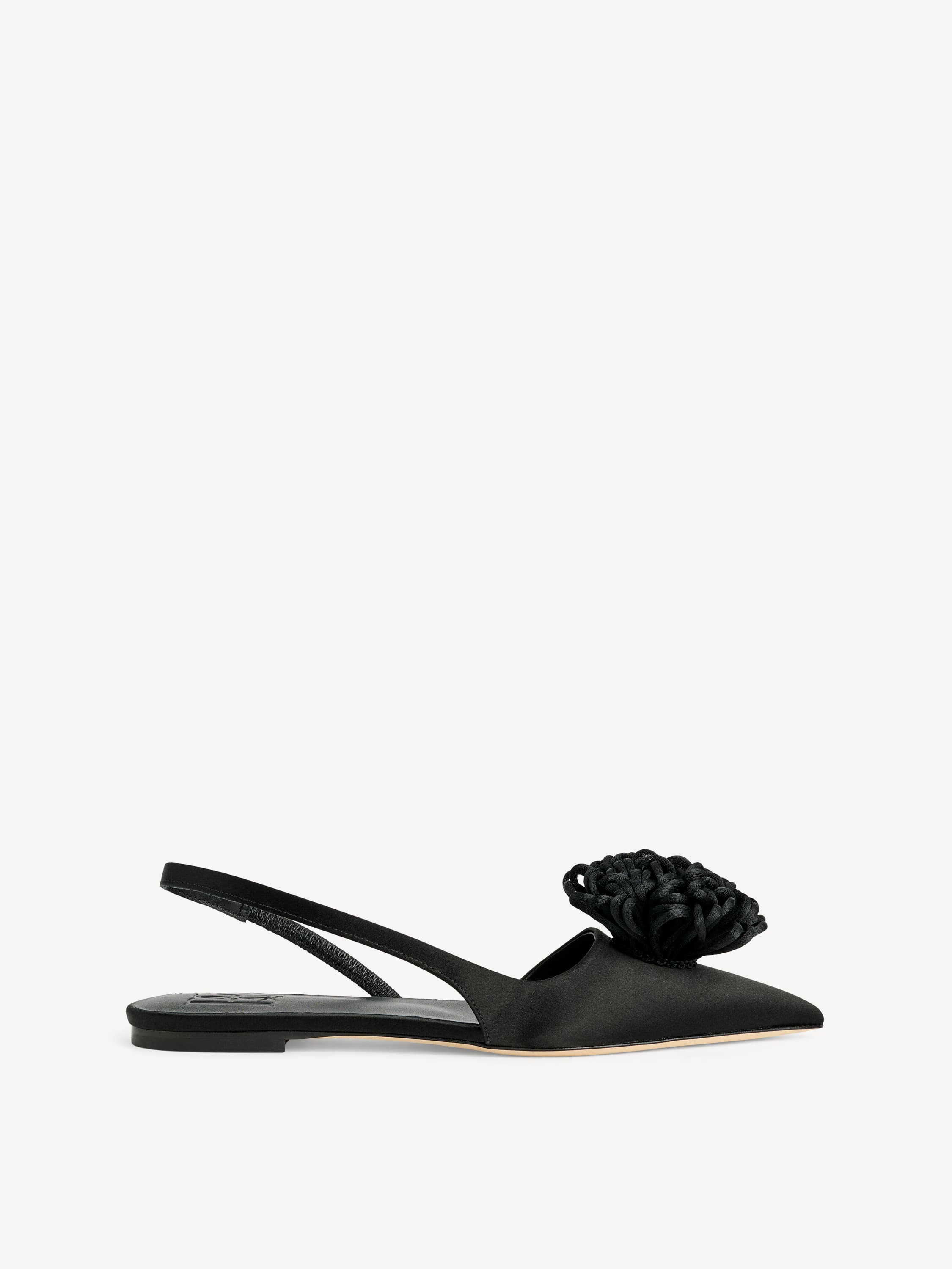 Chaussures plates en satin Laili